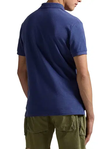 Polo Ralph Lauren Men's Custom-Slim-Fit Mesh Polo Shirt - Light Navy - Size XXL | Thumbnail 4