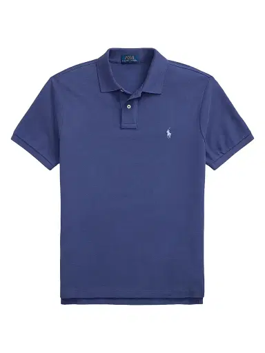 Polo Ralph Lauren Men's Custom-Slim-Fit Mesh Polo Shirt - Light Navy - Size XXL | Thumbnail 1