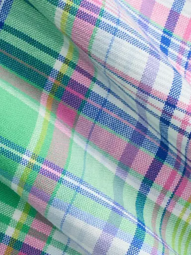 Polo Ralph Lauren Men's Classic-Fit Plaid Oxford Shirt - Green Pink Multi - Size XS | Thumbnail 6 Polo Ralph Lauren Men's Classic-Fit Plaid Oxford Shirt - Green Pink Multi - Size XS | Thumbnail 6