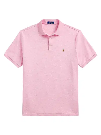 Polo Ralph Lauren Men's Cotton Slim-Fit Polo Shirt - Carmel Pink Heather - Size XXL | Thumbnail 1 Polo Ralph Lauren Men's Cotton Slim-Fit Polo Shirt - Carmel Pink Heather - Size XXL | Thumbnail 1