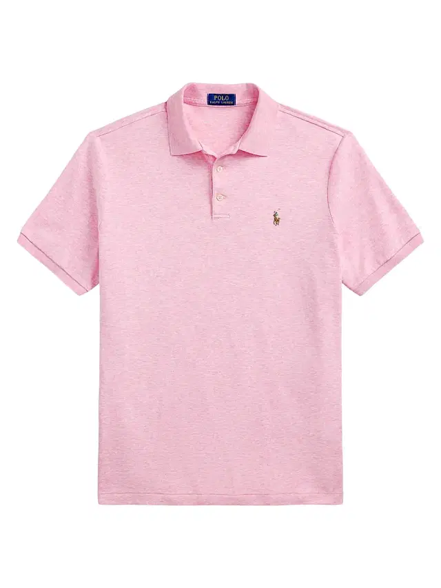 Polo Ralph Lauren Men's Cotton Slim-Fit Polo Shirt - Carmel Pink Heather