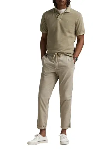 Polo Ralph Lauren Men's Classic-Fit Mineral-Dyed Mesh Polo Shirt - Olive - Size XXL | Thumbnail 2