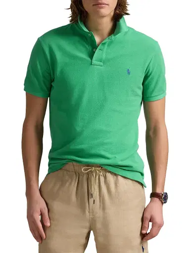 Polo Ralph Lauren Men's Custom-Slim-Fit Mesh Polo Shirt - Raft Green - Size XXL | Thumbnail 3 Polo Ralph Lauren Men's Custom-Slim-Fit Mesh Polo Shirt - Raft Green - Size XXL | Thumbnail 3