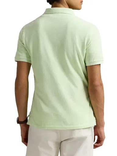 Polo Ralph Lauren Men's Classic-Fit Mineral-Dyed Mesh Polo Shirt - Leaf - Size XXL | Thumbnail 4