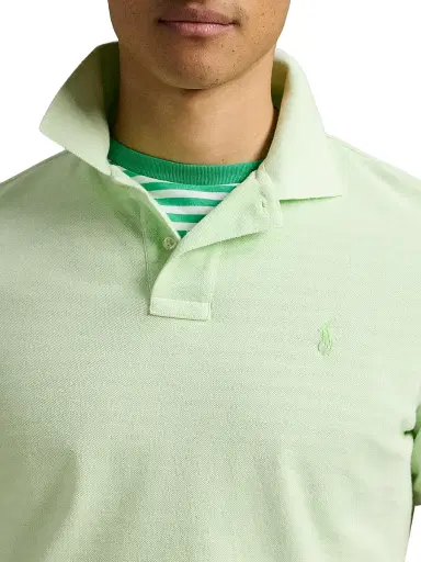 Polo Ralph Lauren Men's Classic-Fit Mineral-Dyed Mesh Polo Shirt - Leaf - Size XXL | Thumbnail 5