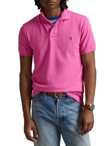 Polo Ralph Lauren Men's Classic-Fit Mesh Polo Shirt - Peony - Size XL | Thumbnail 3