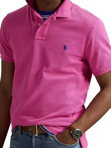 Polo Ralph Lauren Men's Classic-Fit Mesh Polo Shirt - Peony - Size XL | Thumbnail 5