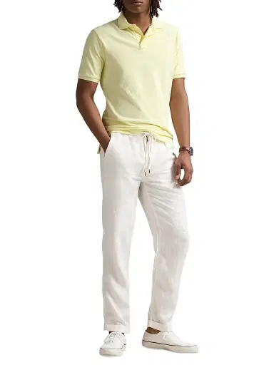Polo Ralph Lauren Men's Classic-Fit Mineral-Dyed Mesh Polo Shirt - Lime - Size XL | Thumbnail 2 Polo Ralph Lauren Men's Classic-Fit Mineral-Dyed Mesh Polo Shirt - Lime - Size XL | Thumbnail 2