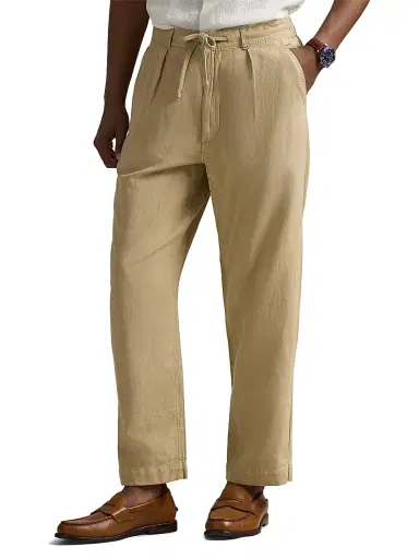 Polo Ralph Lauren Men's Relaxed-Fit Linen-Cotton Pants - Coastal Beige | Thumbnail 3 Polo Ralph Lauren Men's Relaxed-Fit Linen-Cotton Pants - Coastal Beige | Thumbnail 3