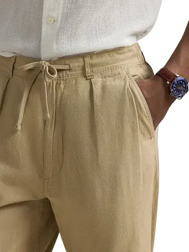 Polo Ralph Lauren Men's Relaxed-Fit Linen-Cotton Pants - Coastal Beige | Thumbnail 5 Polo Ralph Lauren Men's Relaxed-Fit Linen-Cotton Pants - Coastal Beige | Thumbnail 5