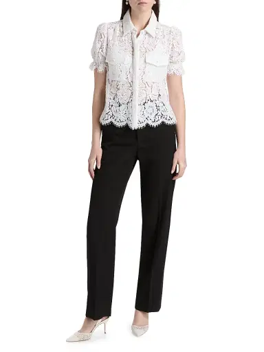 Generation Love Women's Mina Lace Button-Front Top - White - Size XL | Thumbnail 2 Generation Love Women's Mina Lace Button-Front Top - White - Size XL | Thumbnail 2