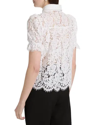 Generation Love Women's Mina Lace Button-Front Top - White - Size XL | Thumbnail 5 Generation Love Women's Mina Lace Button-Front Top - White - Size XL | Thumbnail 5