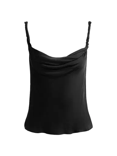 Alice + Olivia Women's Monique Twist Strap Cowl Tank - Black - Size XL | Thumbnail 1