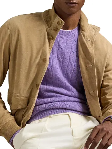 Polo Ralph Lauren Men's The Iconic Cable-Knit Cashmere Sweater - Sky Lavender - Size XXL | Thumbnail 5