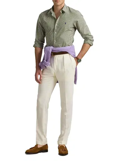 Polo Ralph Lauren Men's Gingham Stretch Poplin Shirt - Garden Trail White - Size XXL | Thumbnail 2