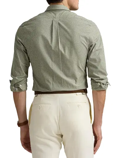 Polo Ralph Lauren Men's Gingham Stretch Poplin Shirt - Garden Trail White - Size XXL | Thumbnail 4