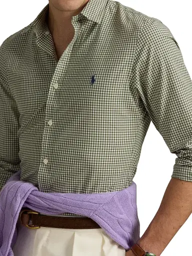 Polo Ralph Lauren Men's Gingham Stretch Poplin Shirt - Garden Trail White - Size XXL | Thumbnail 5