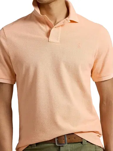 Polo Ralph Lauren Men's Classic-Fit Mineral-Dyed Mesh Polo Shirt - Amber - Size XXL | Thumbnail 5