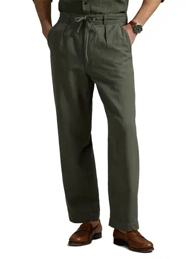 Polo Ralph Lauren Men's Relaxed-Fit Linen-Cotton Pants - New Olive - Size XS | Thumbnail 3 Polo Ralph Lauren Men's Relaxed-Fit Linen-Cotton Pants - New Olive - Size XS | Thumbnail 3