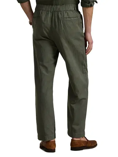 Polo Ralph Lauren Men's Relaxed-Fit Linen-Cotton Pants - New Olive - Size XS | Thumbnail 4 Polo Ralph Lauren Men's Relaxed-Fit Linen-Cotton Pants - New Olive - Size XS | Thumbnail 4