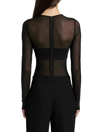 Alice + Olivia Women's Bandeau Sheer Bodysuit | Thumbnail 5 Alice + Olivia Women's Bandeau Sheer Bodysuit | Thumbnail 5