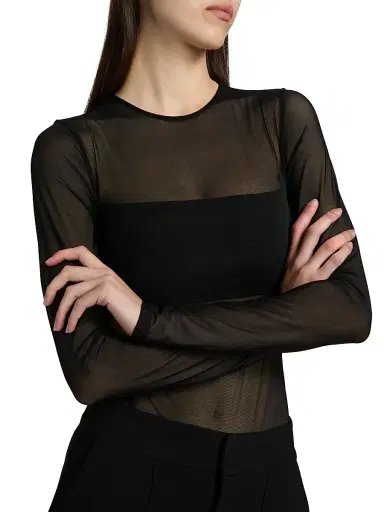 Alice + Olivia Women's Bandeau Sheer Bodysuit | Thumbnail 7 Alice + Olivia Women's Bandeau Sheer Bodysuit | Thumbnail 7