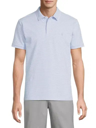 Polo Ralph Lauren Men's Classic-Fit Striped Soft Cotton Polo Shirt - Office Blue White - Size XXL | Thumbnail 3