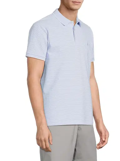 Polo Ralph Lauren Men's Classic-Fit Striped Soft Cotton Polo Shirt - Office Blue White - Size XXL | Thumbnail 4
