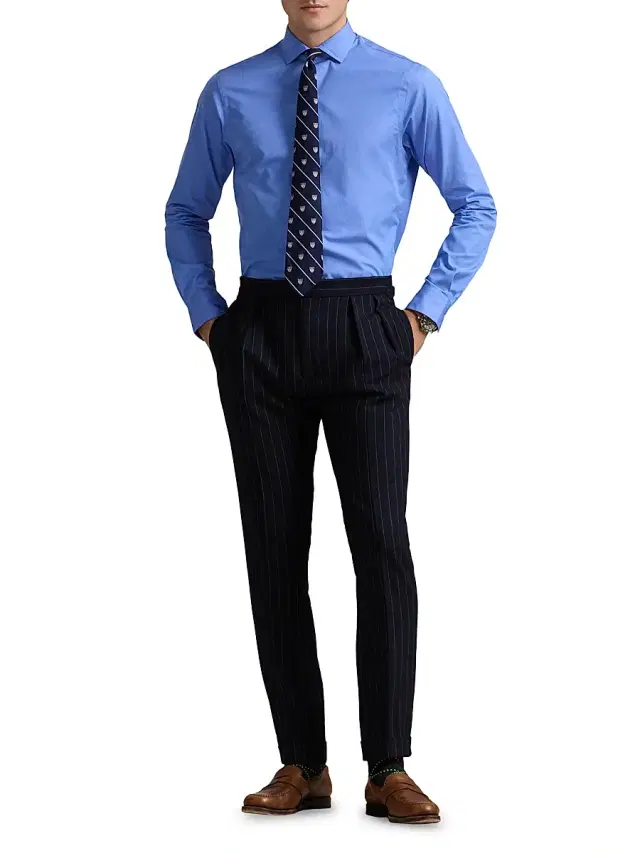 Men's Classic Fit Poplin Button-Front Shirt - Harbor Island Blue