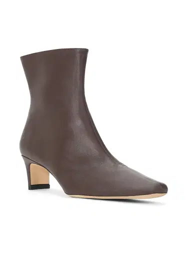Staud Women's Wally Leather Ankle Boots - Espresso | Thumbnail 2