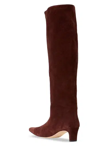 Staud Women's Wally Suede Knee-High Boots - Mahogany - Size 11 | Thumbnail 3
