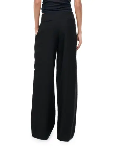 Staud Women's Pierre Pleated Wool-Silk Wide-Leg Pants | Thumbnail 5 Staud Women's Pierre Pleated Wool-Silk Wide-Leg Pants | Thumbnail 5