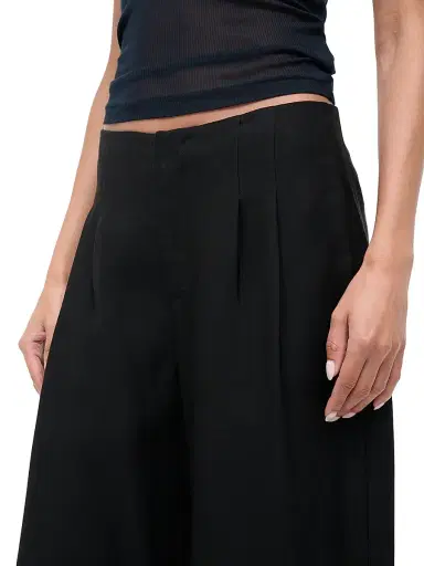Staud Women's Pierre Pleated Wool-Silk Wide-Leg Pants | Thumbnail 6 Staud Women's Pierre Pleated Wool-Silk Wide-Leg Pants | Thumbnail 6