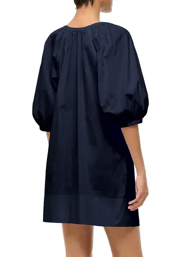 Staud Women's Vincent Cotton Poplin Minidress - Navy - Size XL | Thumbnail 5 Staud Women's Vincent Cotton Poplin Minidress - Navy - Size XL | Thumbnail 5