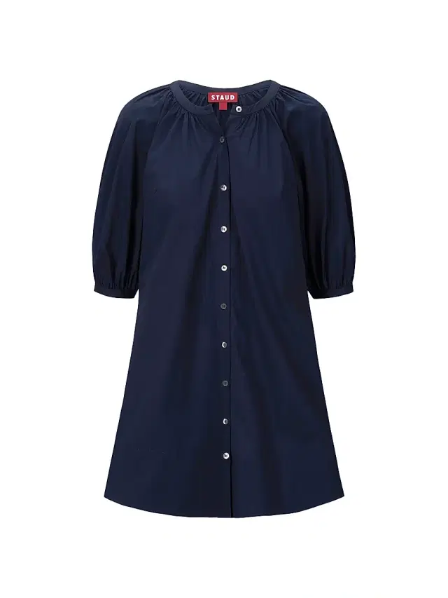 Women's Vincent Cotton Poplin Minidress - Navy