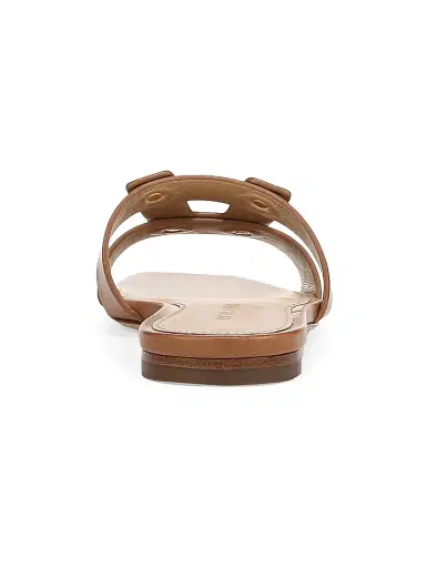 Veronica Beard Women's Via Slide Leather Sandals - Honey | Thumbnail 3