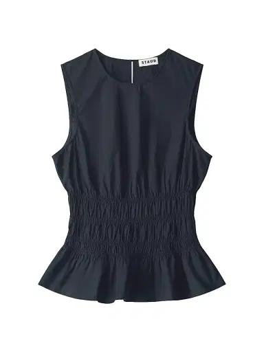Staud Women's Culver Stretch-Cotton Peplum Top | Thumbnail 1 Staud Women's Culver Stretch-Cotton Peplum Top | Thumbnail 1