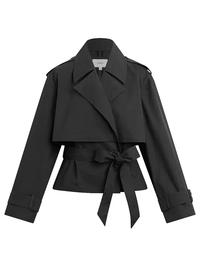 Joe's Jeans Women's The Liz Cropped Trench Coat - Black