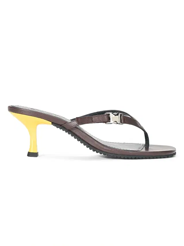 Staud Women's Flynn 55MM Leather Sandals - Espresso Lemon