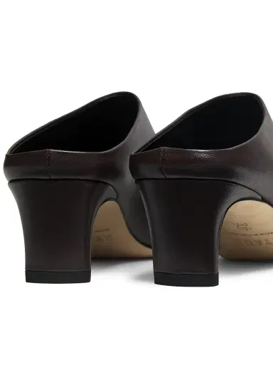 Staud Women's Wally 55MM Leather Mules - Espresso - Size 10 | Thumbnail 5