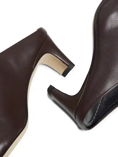 Staud Women's Wally 55MM Leather Mules - Espresso - Size 10 | Thumbnail 6