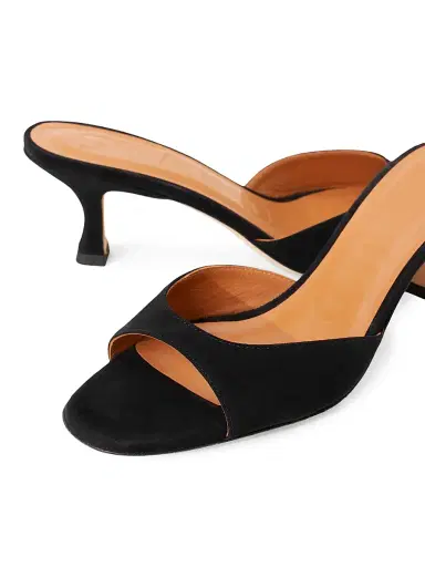 Staud Women's Brigitte 55MM Suede Mules - Black - Size 11 | Thumbnail 4 Staud Women's Brigitte 55MM Suede Mules - Black - Size 11 | Thumbnail 4