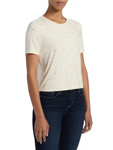 L'Agence Women's Stormy Embellished T-Shirt | Thumbnail 4