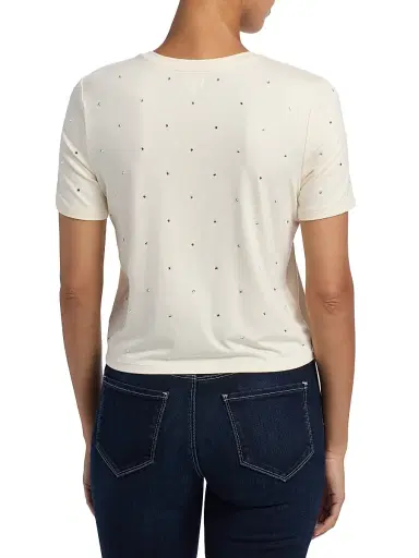 L'Agence Women's Stormy Embellished T-Shirt | Thumbnail 5