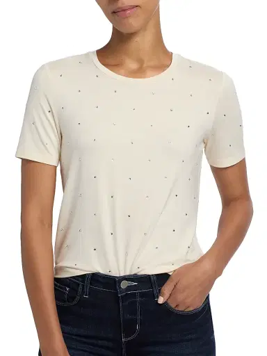 L'Agence Women's Stormy Embellished T-Shirt | Thumbnail 6