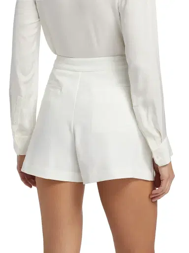 L'AGENCE Women's Saige Safari Shorts - White | Thumbnail 5 L'AGENCE Women's Saige Safari Shorts - White | Thumbnail 5