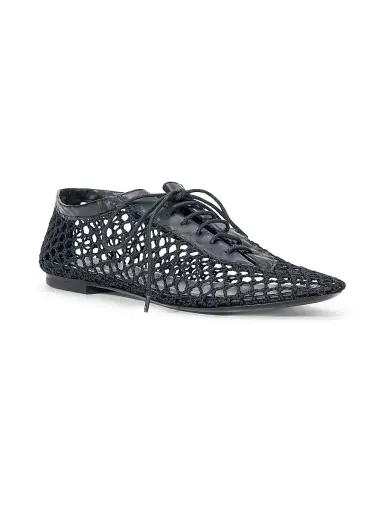 Staud Women's Kit Open-Knit Cotton Low-Top Sneakers | Thumbnail 2