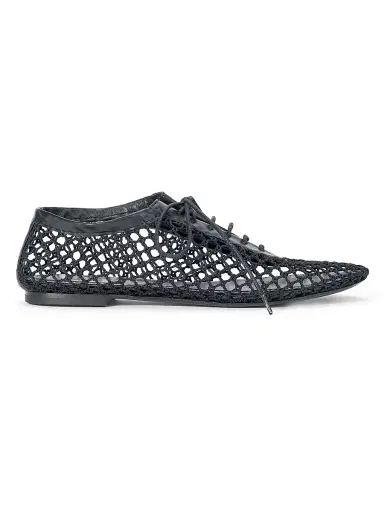 Staud Women's Kit Open-Knit Cotton Low-Top Sneakers | Thumbnail 1