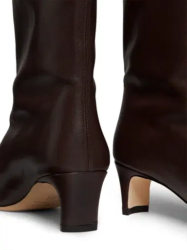 Staud Women's Wally Leather Knee-High Boots - Espresso | Thumbnail 5