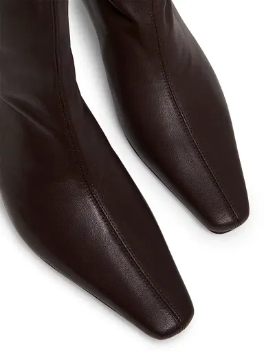 Staud Women's Wally Leather Knee-High Boots - Espresso | Thumbnail 6